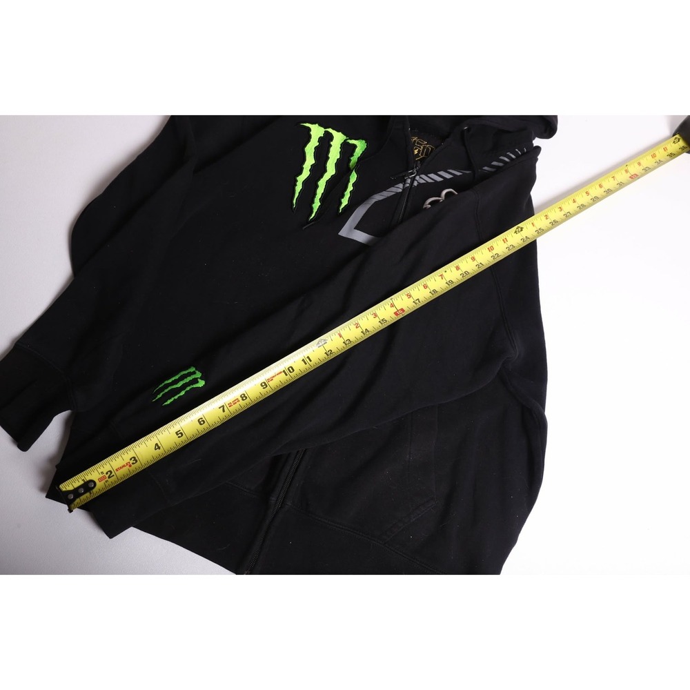 Fox Racing Monster Energy Ricky Carmichael Hoodie Mens Large Black Zip Up RC4 - Picture 6 of 8